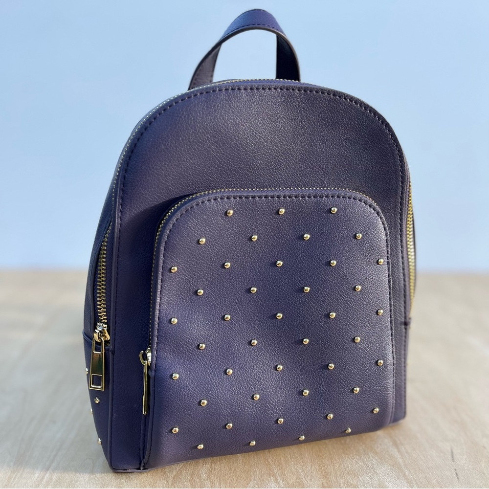 CYNTHIA ROWLEY Purple Quilted Mini Backpack Travel Luxury‎ Chic Compact